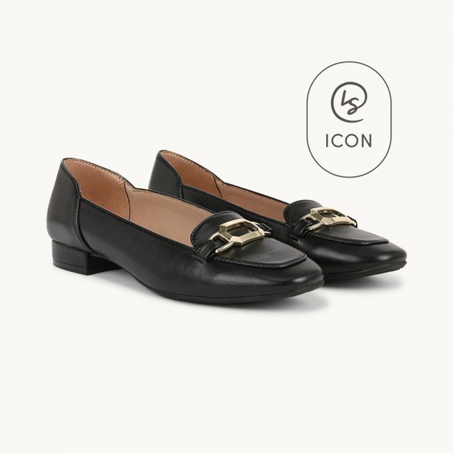 LifeStride Celine Ballet Flat - Black Faux Leather