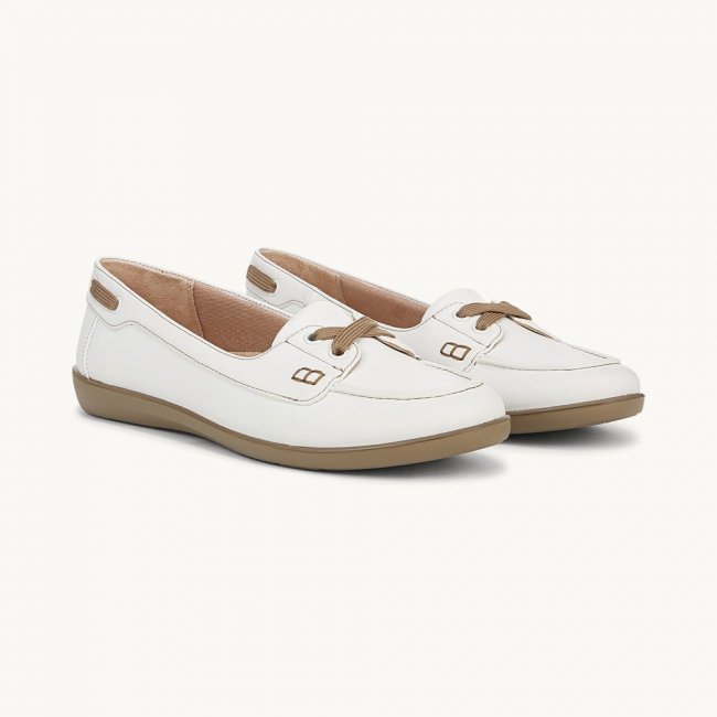 LifeStride Nautical Loafer - White Faux Leather