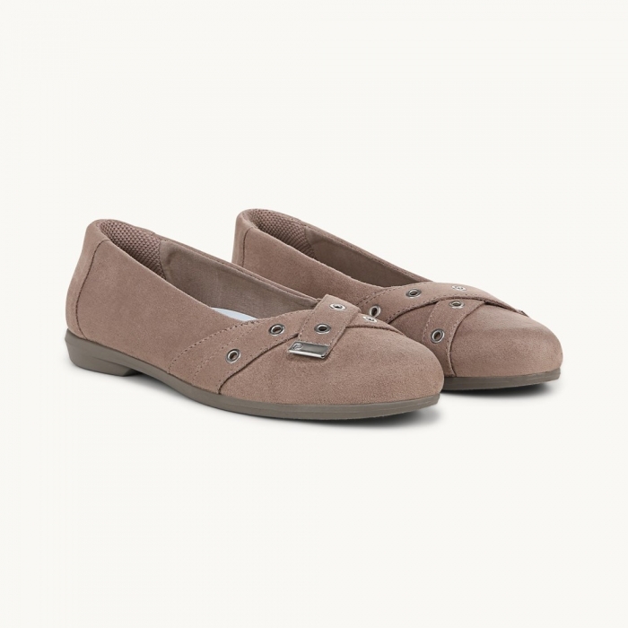 LifeStride Kira Ballet Flat - Latte Microfiber