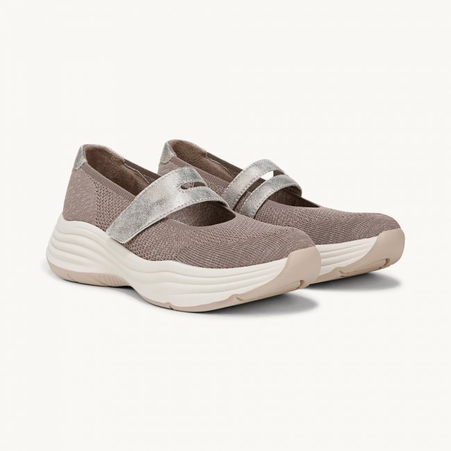 LifeStride Intuition Knit Mary Jane - Latte Knit Fabric
