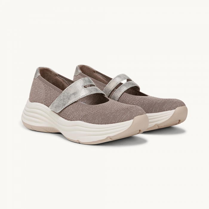 LifeStride Intuition Knit Mary Jane - Latte Knit Fabric