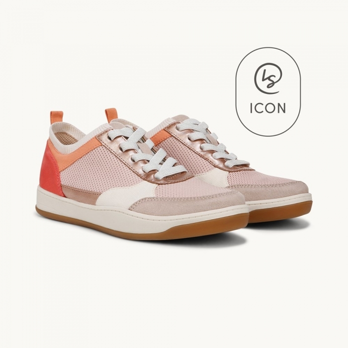 LifeStride Dynamic Slip On Sneaker - Barely Pink Beige Fabric