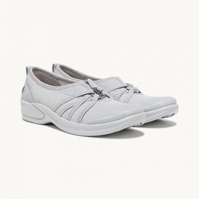 LifeStride Niche Slip On - Silver Shimmer Fabric