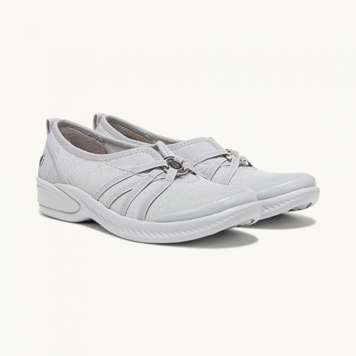 LifeStride Niche Slip On - Silver Shimmer Fabric