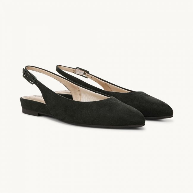 LifeStride Percy Slingback Flat - Tartan Green Microsuede