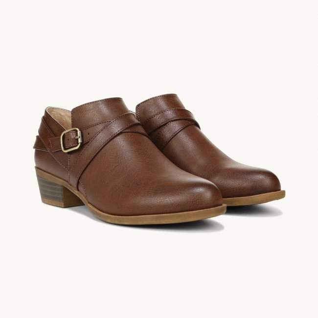 LifeStride Adley Shootie - Chestnut Faux Leather
