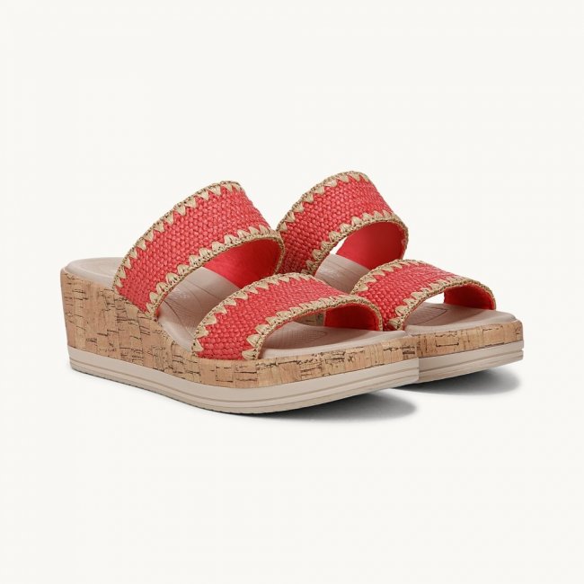 LifeStride Resort Wedge Sandal - Coral Beach Gore Fabric