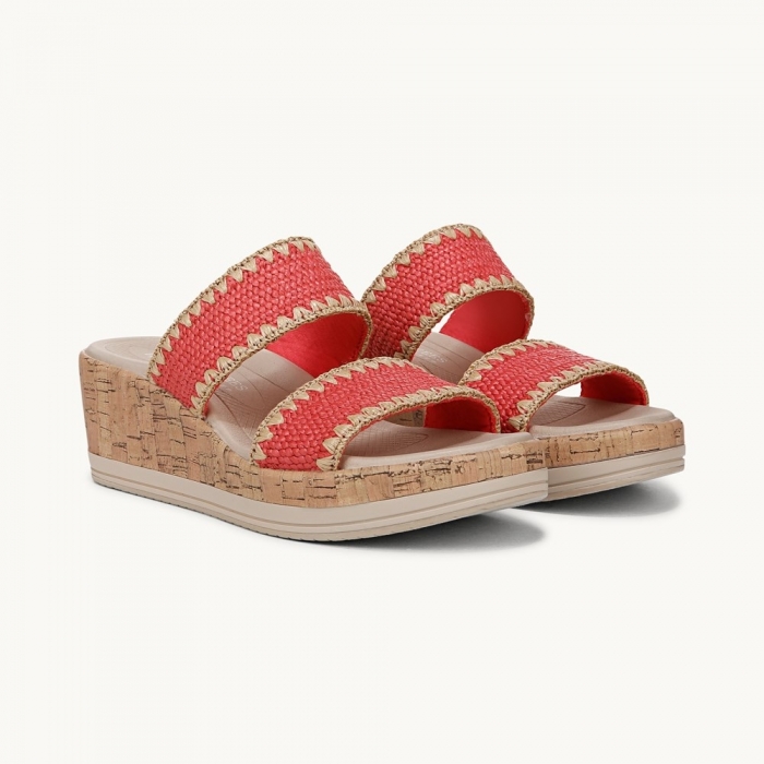 LifeStride Resort Wedge Sandal - Coral Beach Gore Fabric