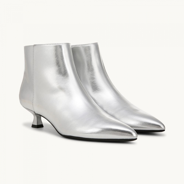 LifeStride Maya Ankle Bootie - Silver Faux Leather