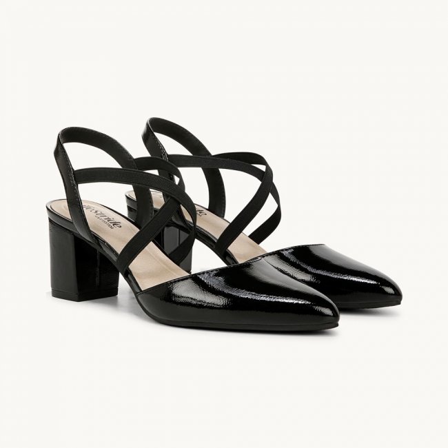 LifeStride April Dress Sandal - Black Faux Leather