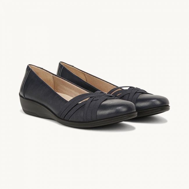LifeStride Incredible 2 Slip On - Lux Navy Faux Leather