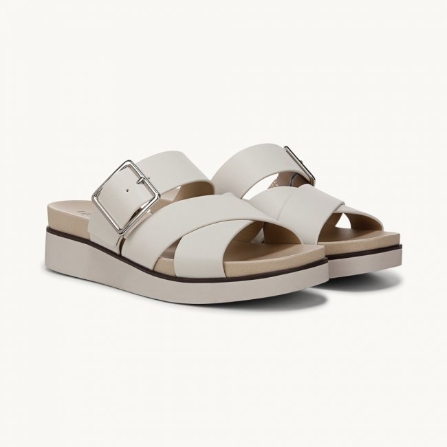 LifeStride Getaway Sandal - Bone Faux Leather