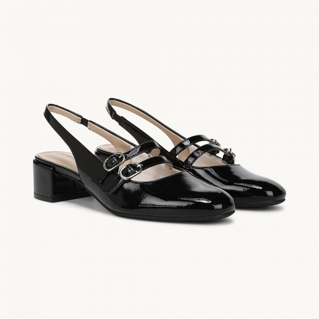 LifeStride Beatrice Slingback Pump - Black Patent Leather