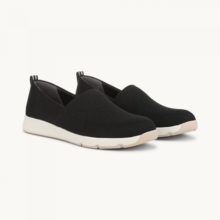 LifeStride Rest Slip On - Black Knit Fabric