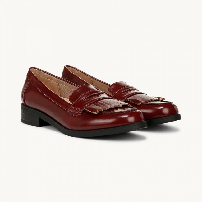 LifeStride Santana Loafer - Pinot Red Faux Leather
