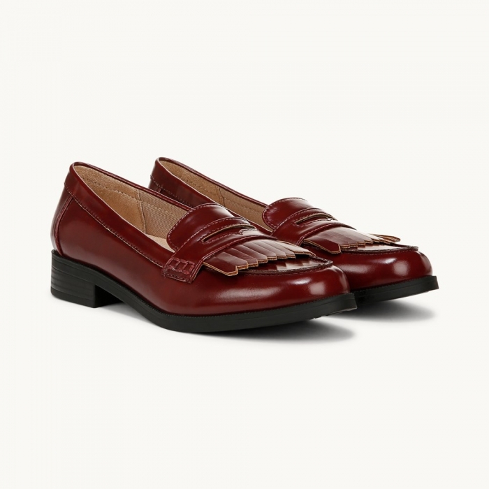 LifeStride Santana Loafer - Pinot Red Faux Leather