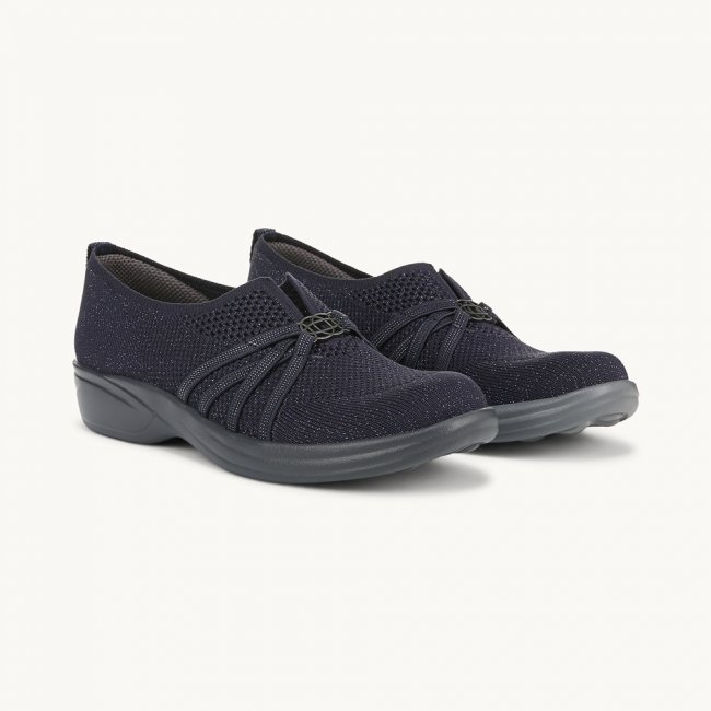 LifeStride Niche Slip On - Navy Blazer Knit Fabric