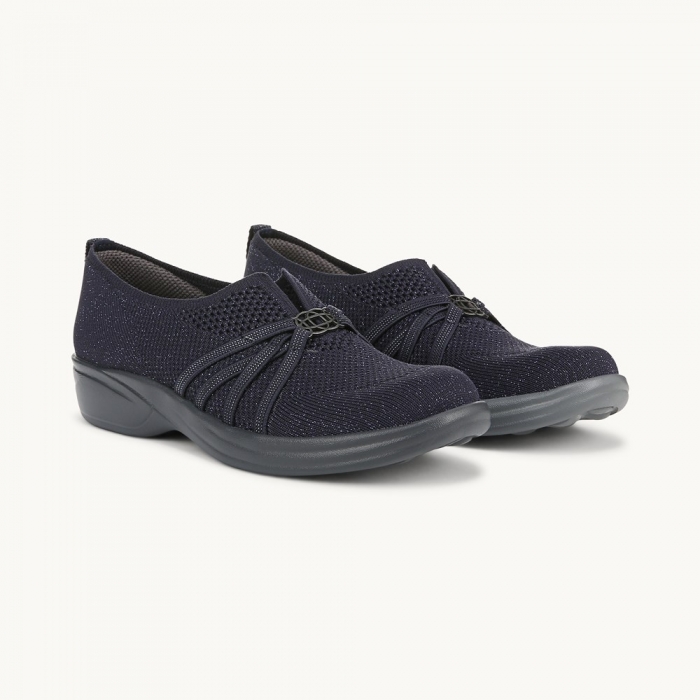 LifeStride Niche Slip On - Navy Blazer Knit Fabric