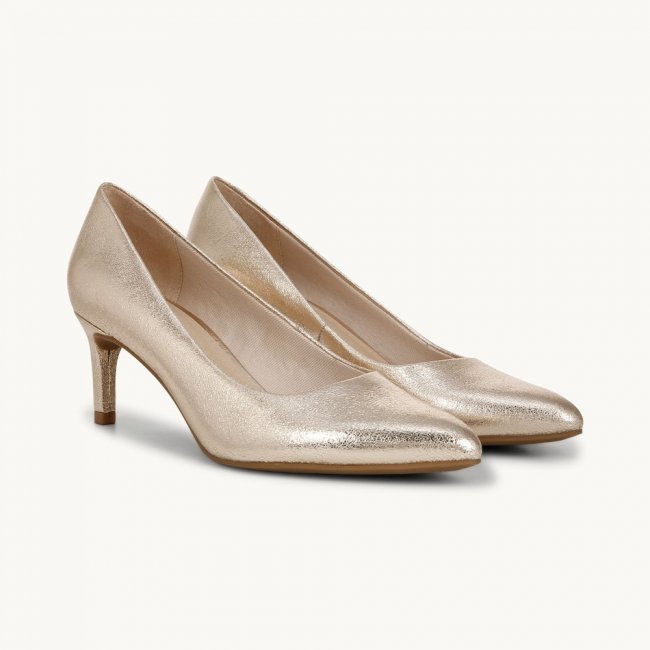 LifeStride Alexis Pump - Platino Gold Faux Leather