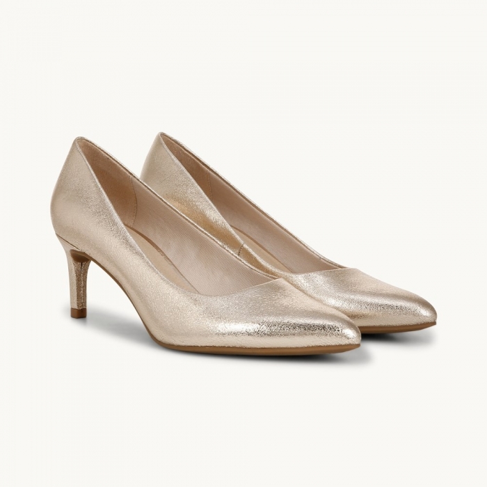 LifeStride Alexis Pump - Platino Gold Faux Leather