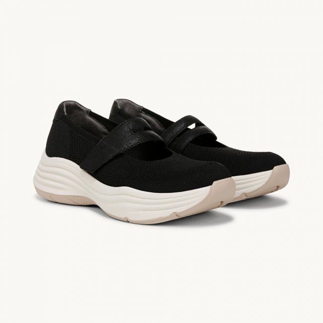 LifeStride Intuition Knit Mary Jane - Black Knit Fabric