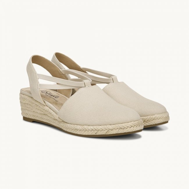 LifeStride Katrina 2 Espradrille Wedge - Almond Fabric