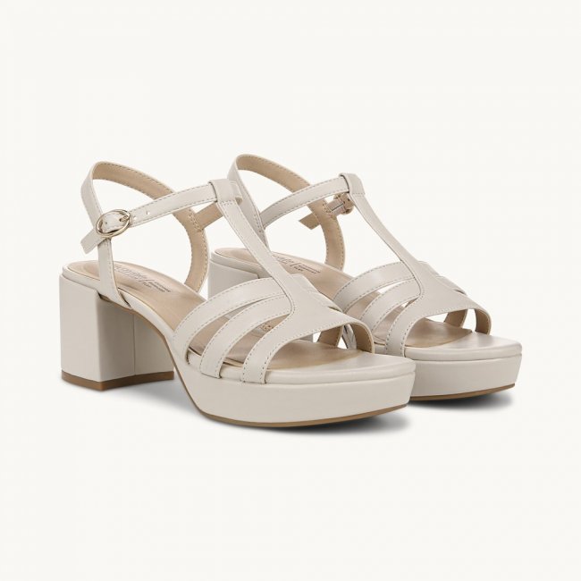 LifeStride Rio Dress Sandal - Bone Faux Leather