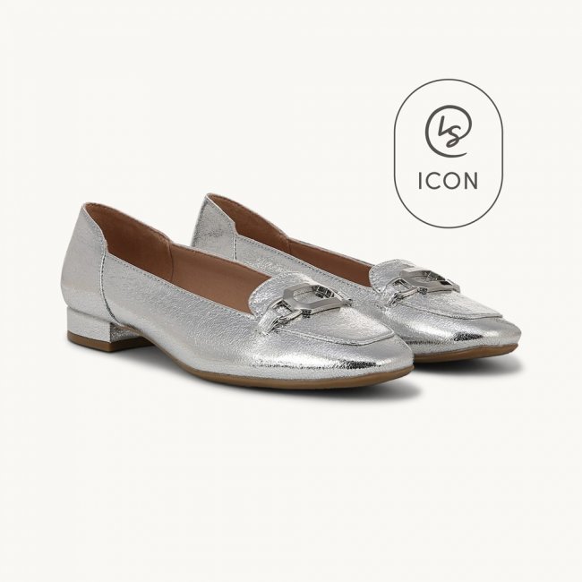 LifeStride Celine Ballet Flat - Silver Faux Leather