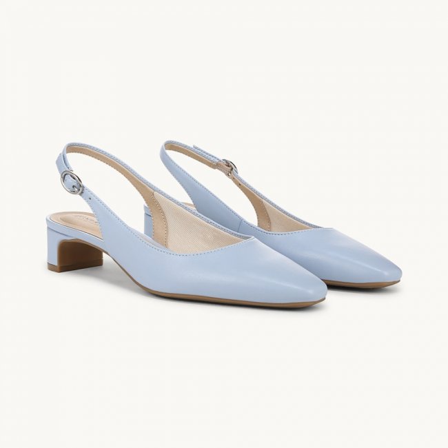 LifeStride Lorena Slingback - Ice Blue Faux Leather