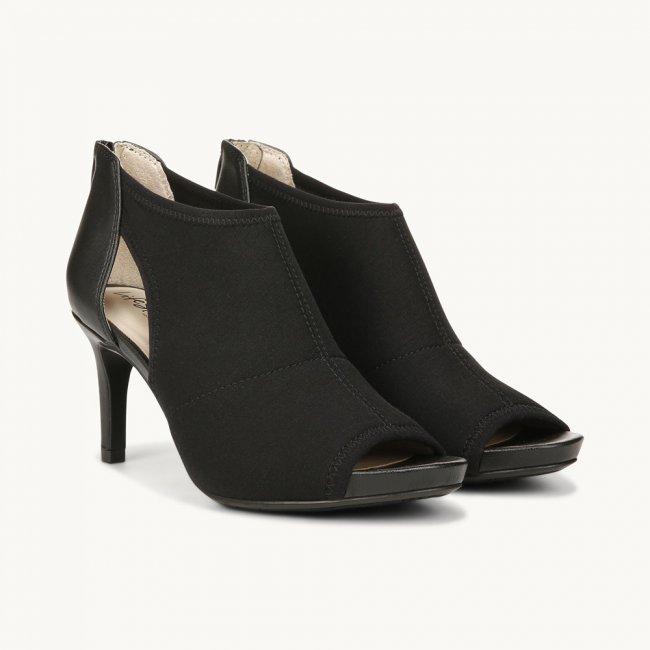LifeStride Mod Slingback - Black Faux Leather
