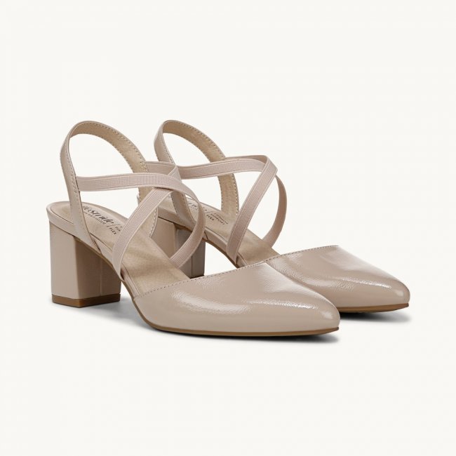 LifeStride April Dress Sandal - Tender Taupe Faux Leather