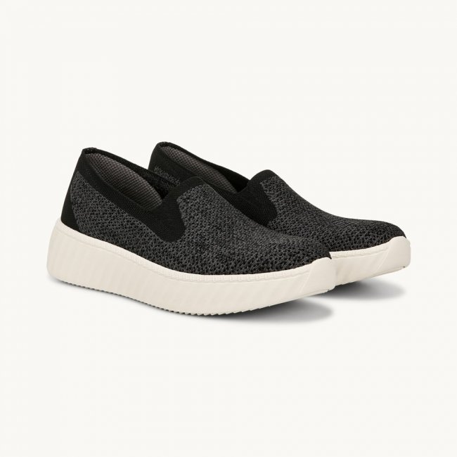 LifeStride Wednesday Slip On - Black Heathered Knit