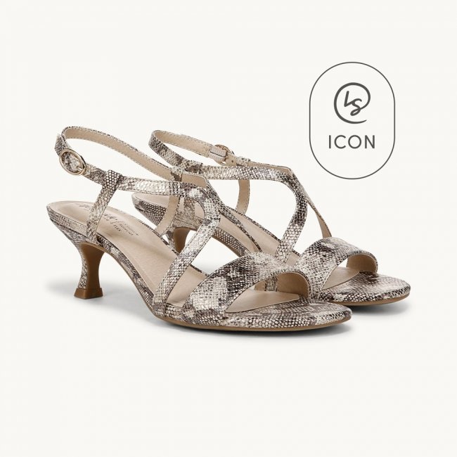 LifeStride Nolita Dress Sandal - Taupe Multi Faux Leather