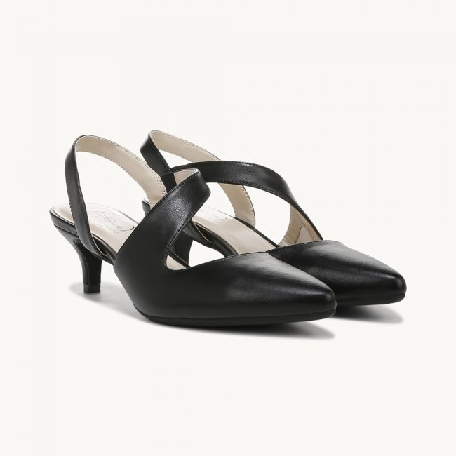 LifeStride Magnetic Pump - Black Faux Leather