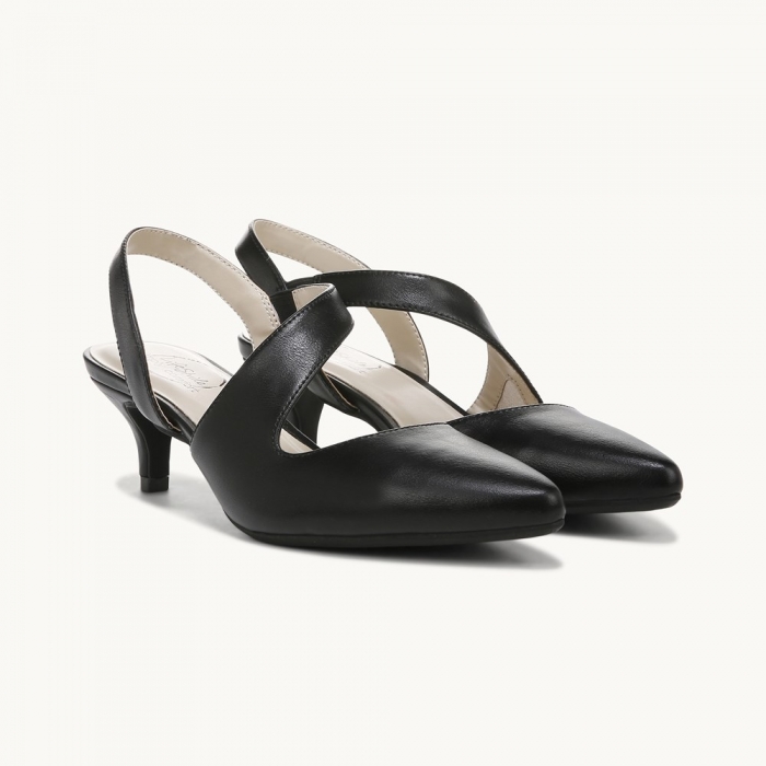 LifeStride Magnetic Pump - Black Faux Leather