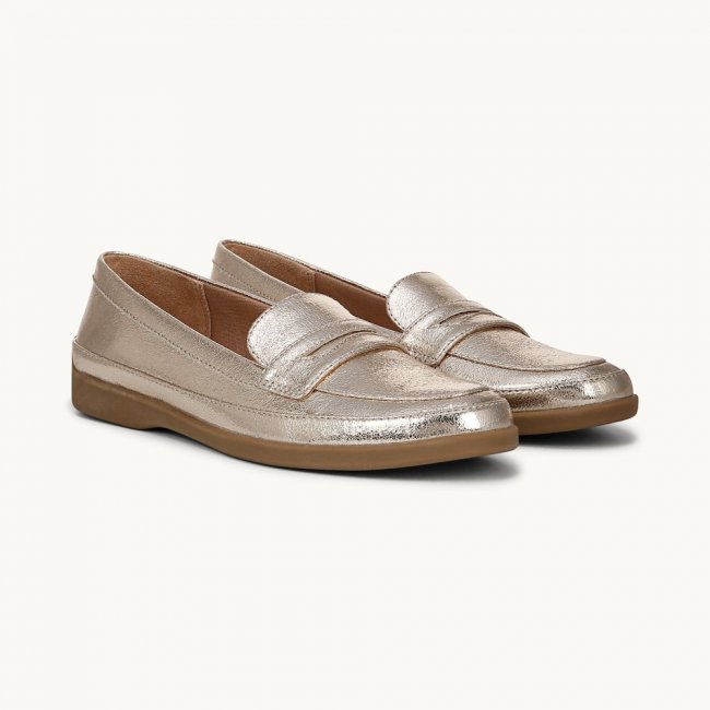 LifeStride Malta Loafer - Platino Gold Faux Leather