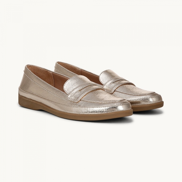 LifeStride Malta Loafer - Platino Gold Faux Leather