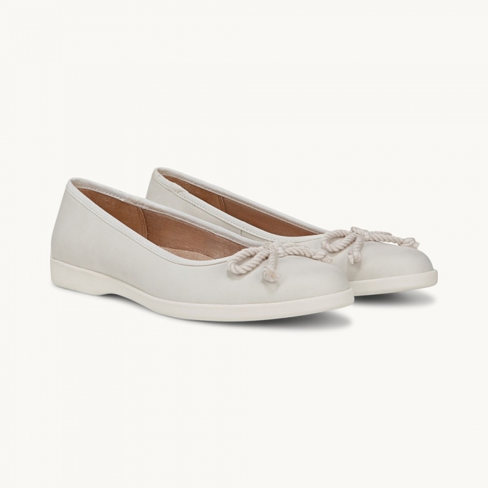 LifeStride Maura Flat - Cloud White Faux Leather