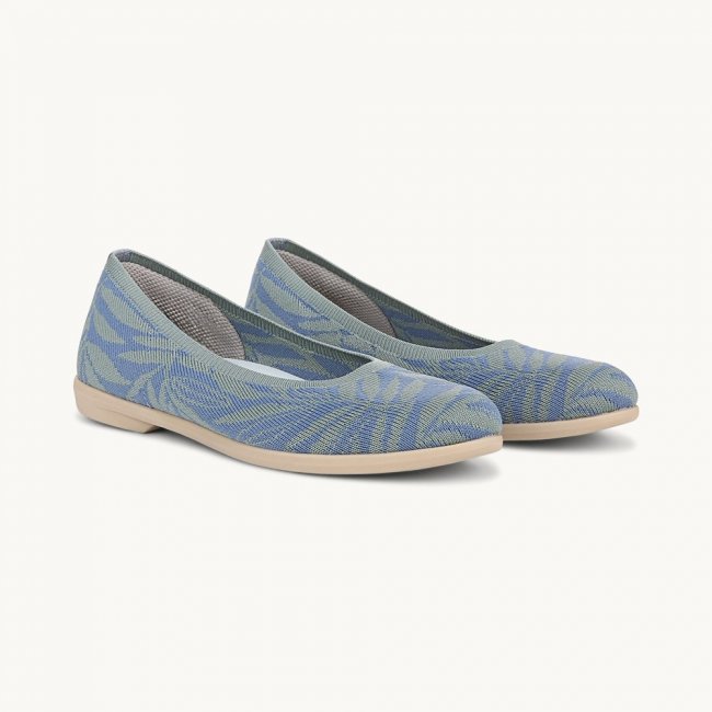 LifeStride Kit 2 Ballet Flat - Elemental Blue Knit Fabric