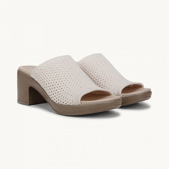 LifeStride Ella Block Heel Sandal - Eggnog Fabric