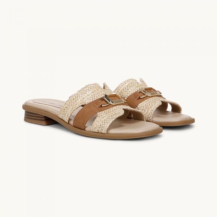 LifeStride Royalty Bit Sandal - Natural Faux Leather
