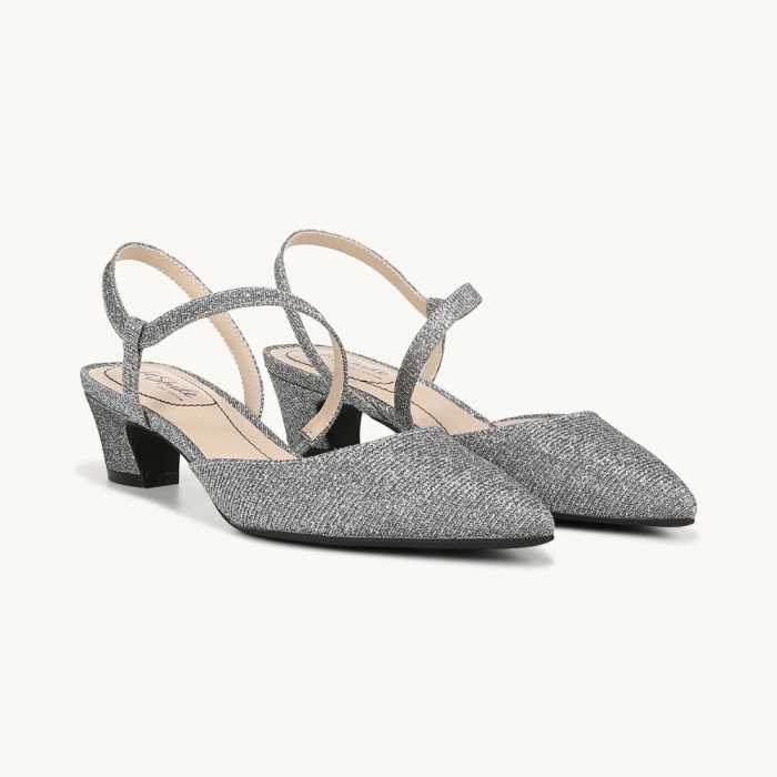 LifeStride Minimalist Pump - Pewter Rhinestone Fabric