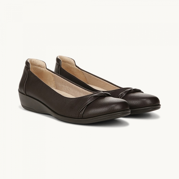 LifeStride Impact Slip On - Dark Chocolate Faux Leather