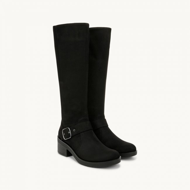 LifeStride Olympia Knee High Boot - Black Stretch Fabric