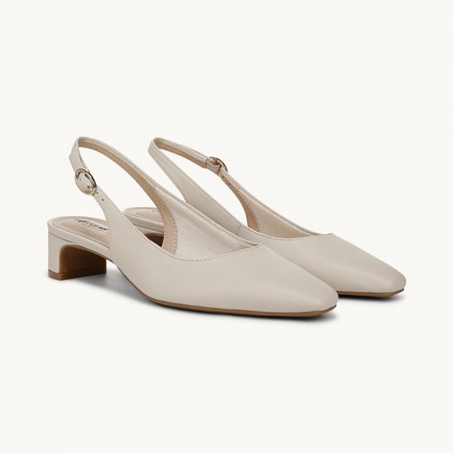 LifeStride Lorena Slingback - Pebble Taupe Faux Leather