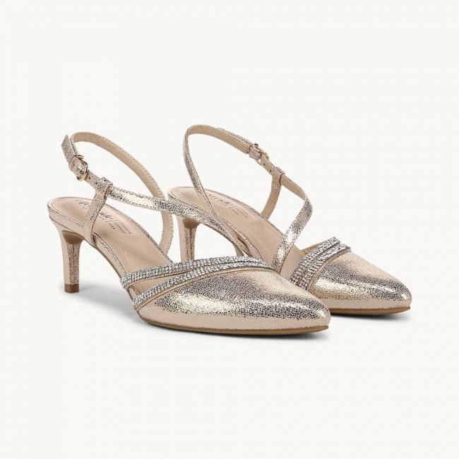 LifeStride Arlo 2 Pump - Platino Gold Faux Leather