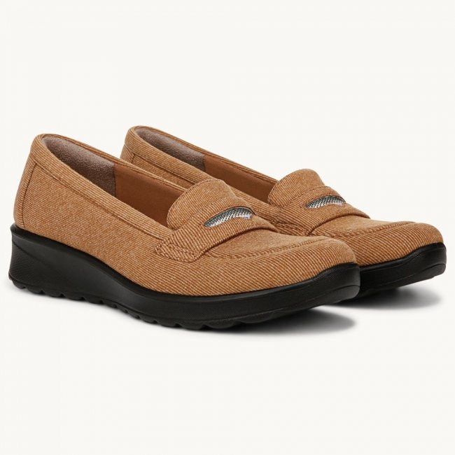 LifeStride Gamma Loafer - Whiskey Tan Fabric