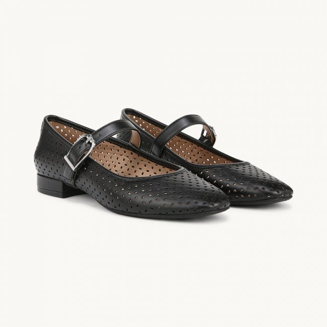 LifeStride Cameo 3 Mary Jane Flat - Black Faux Leather
