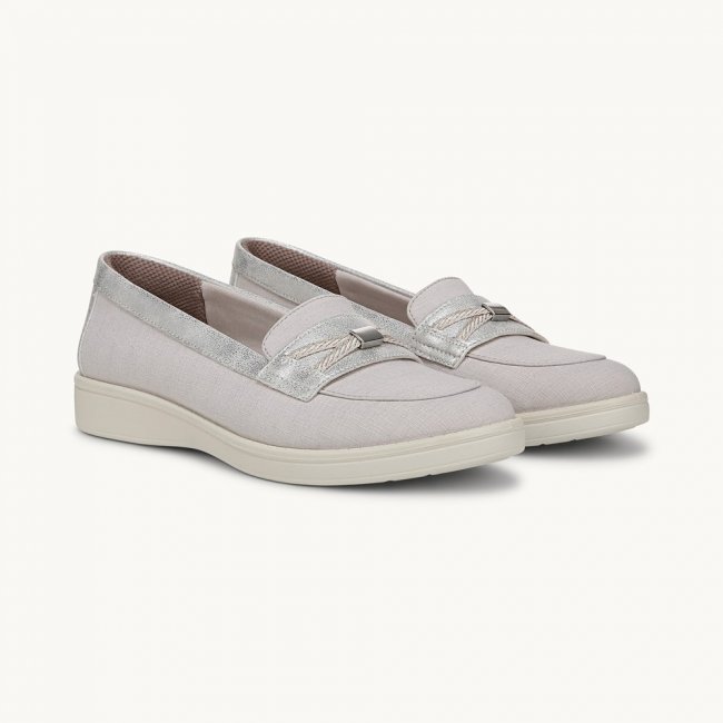 LifeStride All Aboard Loafer - Sand Stretch Denim Fabric