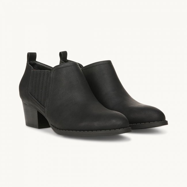 LifeStride Babe Shootie - Black Faux Leather
